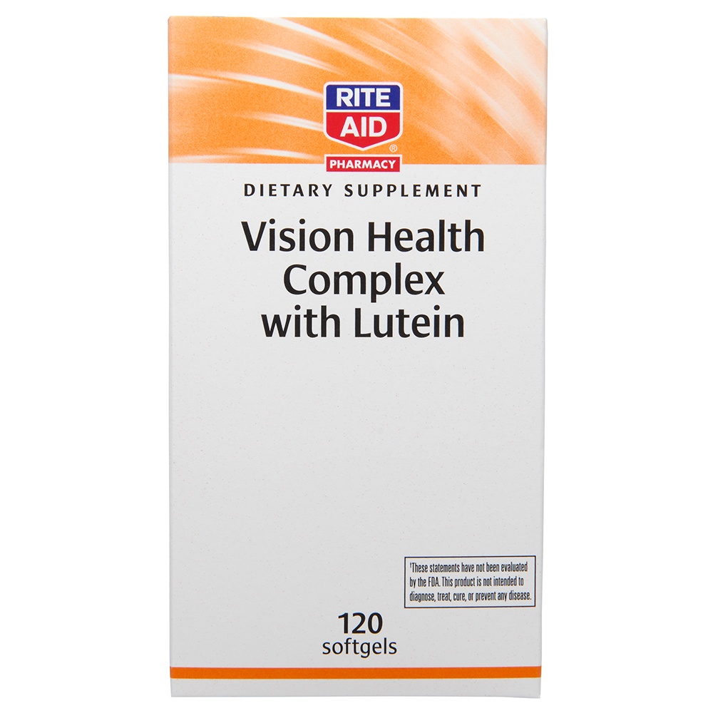 slide 1 of 4, Rite Aid Vision Health Complex with Lutein Softgels, 120 ct