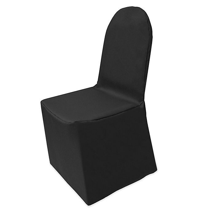 slide 1 of 1, Ultimate Textile Basic Polyester Cover for Banquet Chair - Black, 1 ct