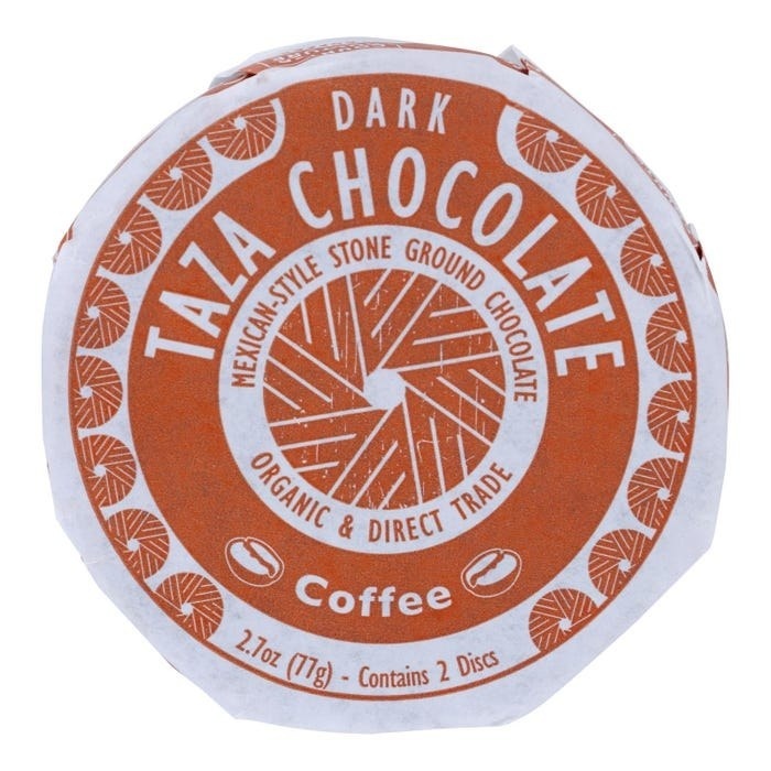 slide 1 of 1, Taza Organic Coffee Dark Chocolate, 2.7 oz