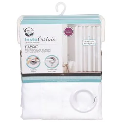 Zenna Home White Insta Curtain Fabric Hotel Shower Curtain 1 ea