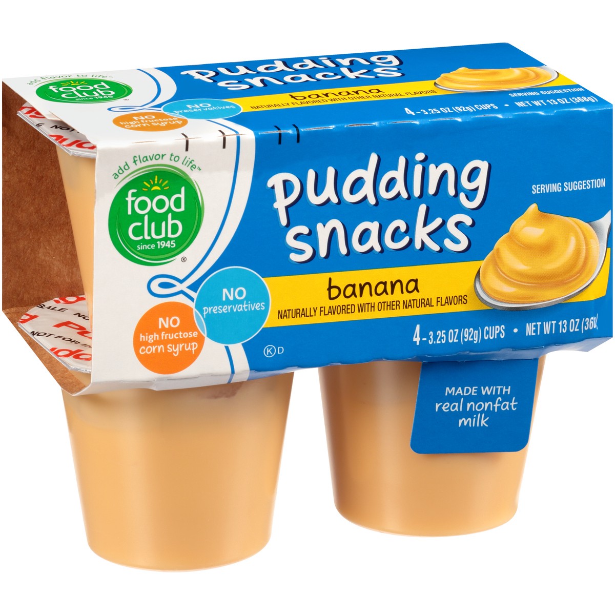 slide 2 of 10, Food Club Banana Pudding Snacks, 13 oz