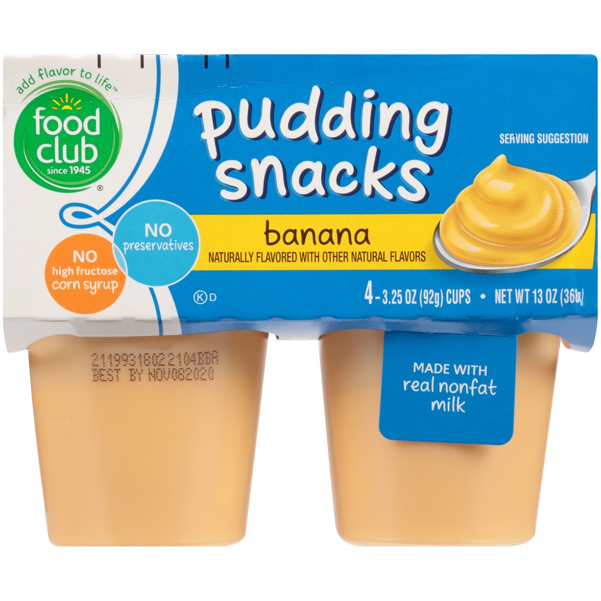 slide 9 of 10, Food Club Banana Pudding Snacks, 13 oz