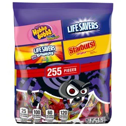 Mars Starburst, Life Savers & Hubba Bubba Halloween Candy Variety - 255 Ct Bulk Bag