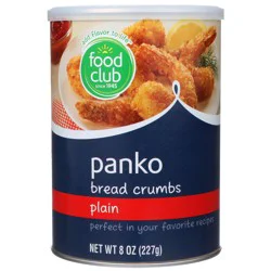Food Club Panko Plain Bread Crumbs 8 oz