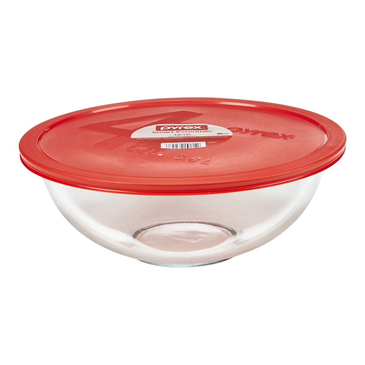 slide 1 of 1, Pyrex Smart Essentials Glass Mixing Bowl, 4 qt