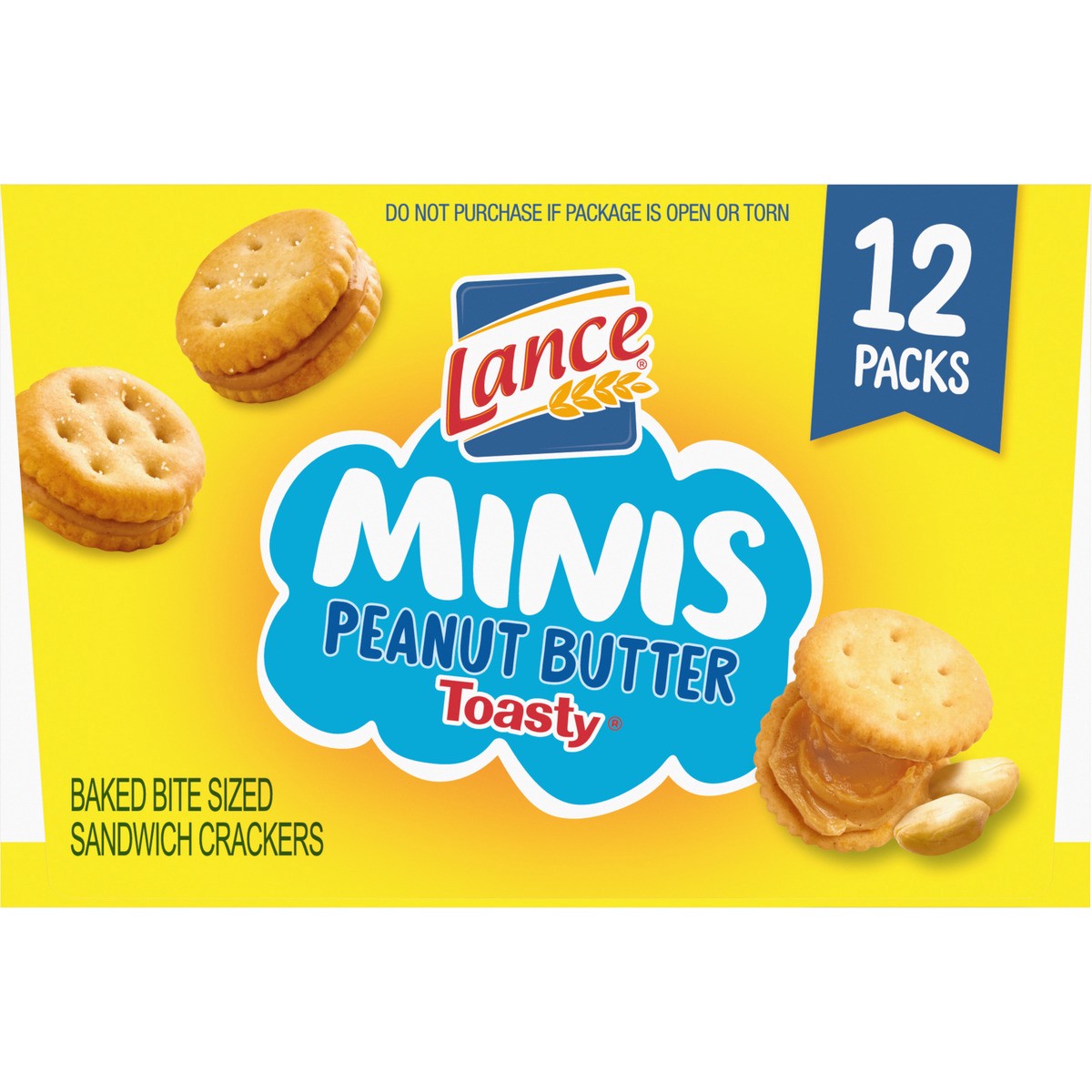 slide 8 of 9, Lance Toasty Peanut Butter Mini Sandwich Crackers, 12.000 oz