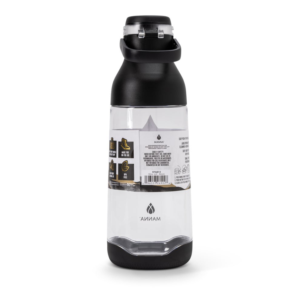 slide 3 of 4, Manna™ Jolt™ Shatter-Proof Tritan™ Bottle - Black, 50 oz