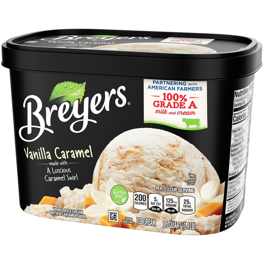 slide 2 of 6, Breyer's Vanilla Caramel Ice Cream, 48 fl oz