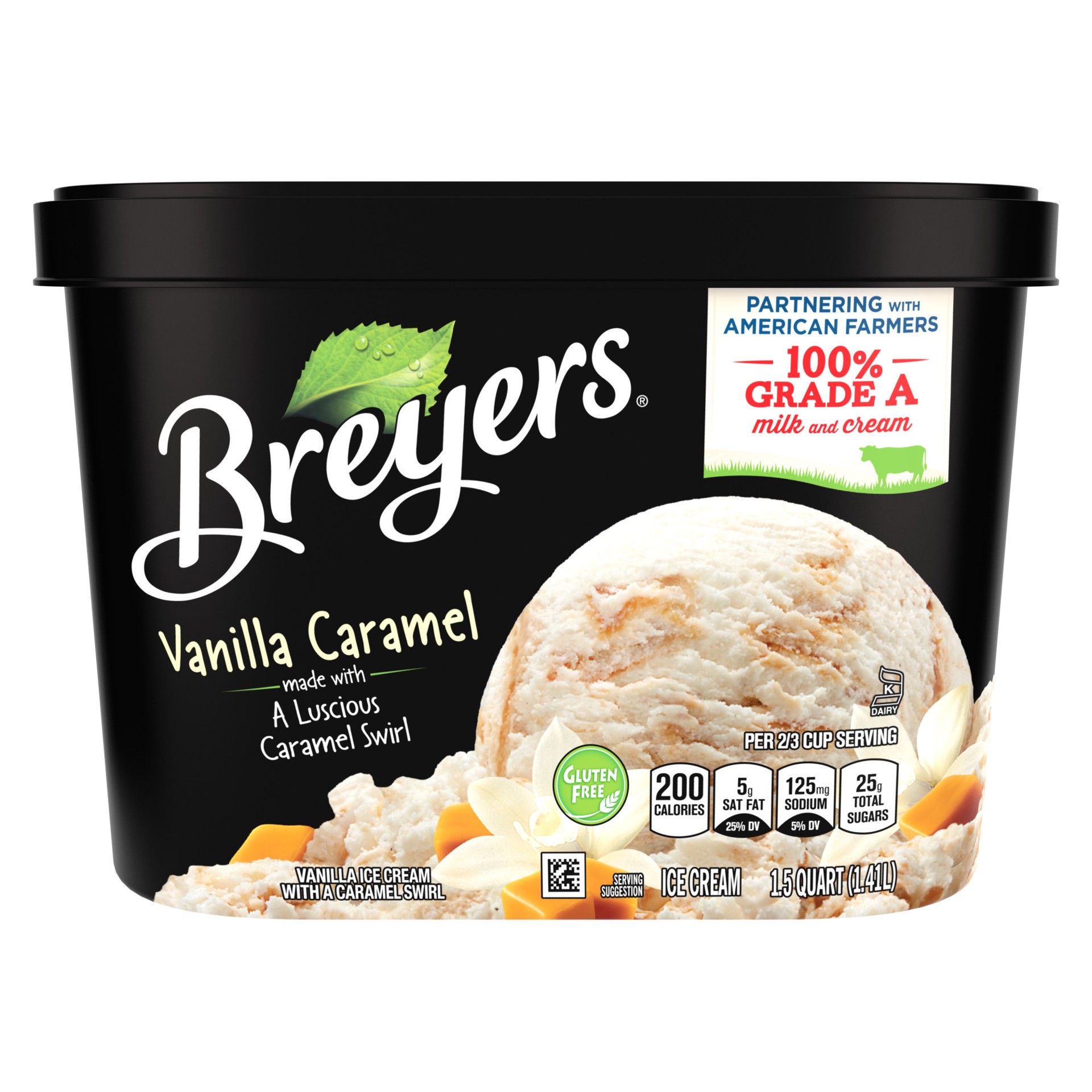 slide 1 of 7, Breyers Original Ice Cream Vanilla Caramel, 48 oz, 48 oz