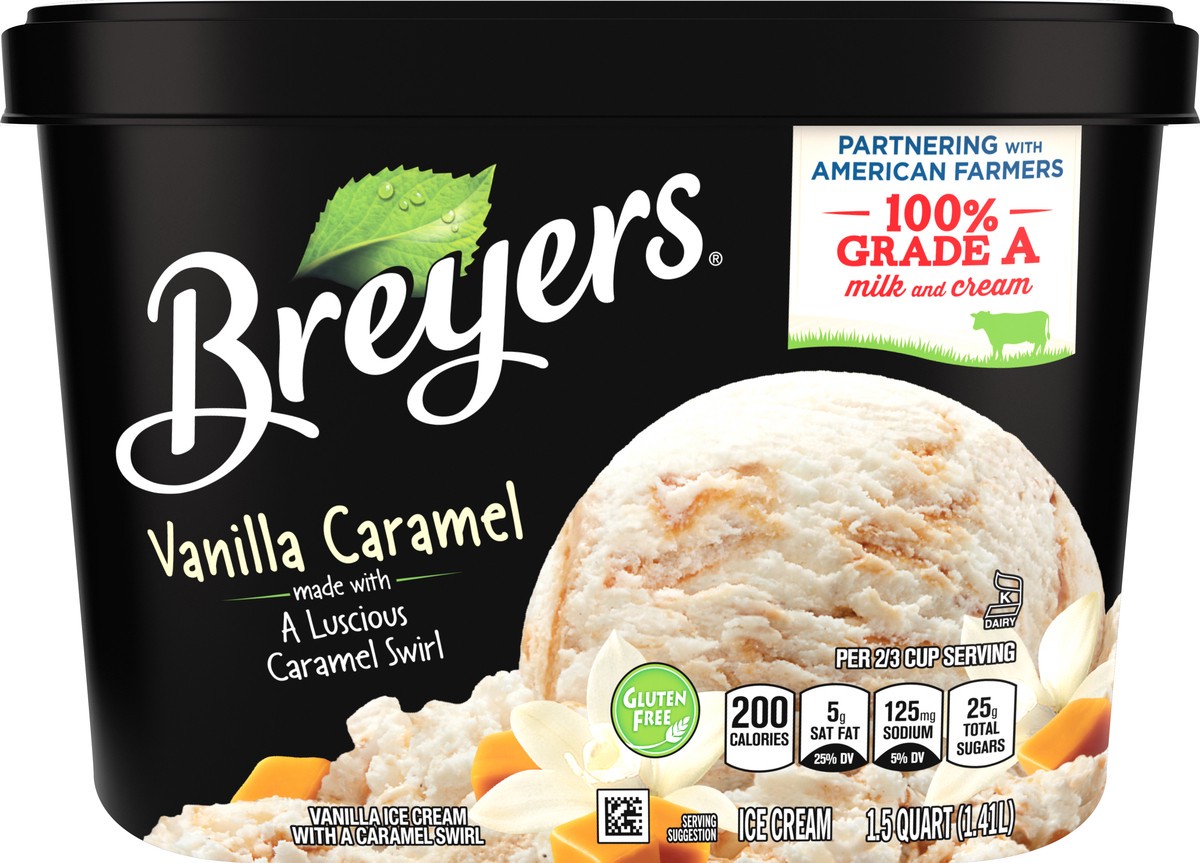 slide 7 of 7, Breyers Original Ice Cream Vanilla Caramel, 48 oz, 48 oz