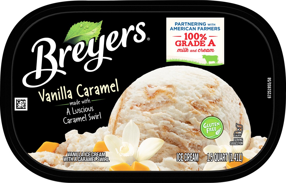 slide 5 of 7, Breyers Original Ice Cream Vanilla Caramel, 48 oz, 48 oz