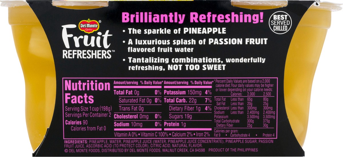 slide 2 of 9, Del Monte Fruit Refreshers 2 Pack Pineapple in Passion Fruit Pineapple in Passion Fruit Fruit Water 2 ea, 2 ct