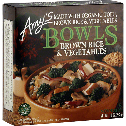 slide 2 of 2, Amy's Kitchen Brown Rice & Vegetables Bowl, 10 oz