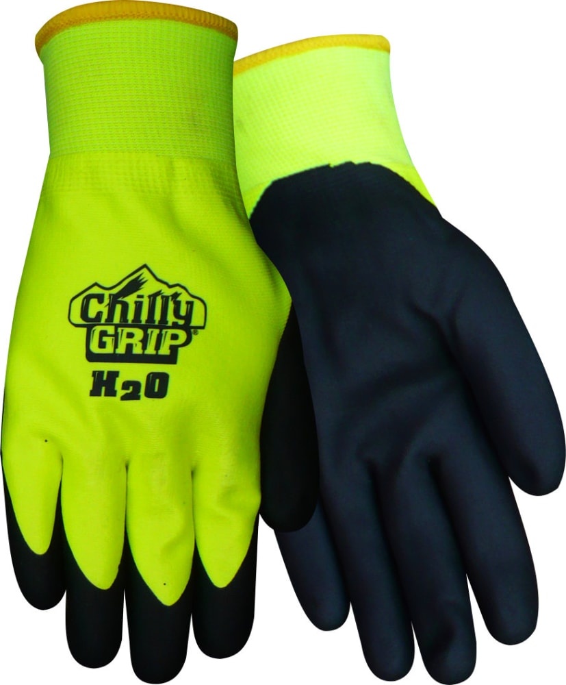 slide 1 of 1, Red Steer Glove Company Chilly Grip Water Resistant General Utility Gloves - High Visibility, 1 ct