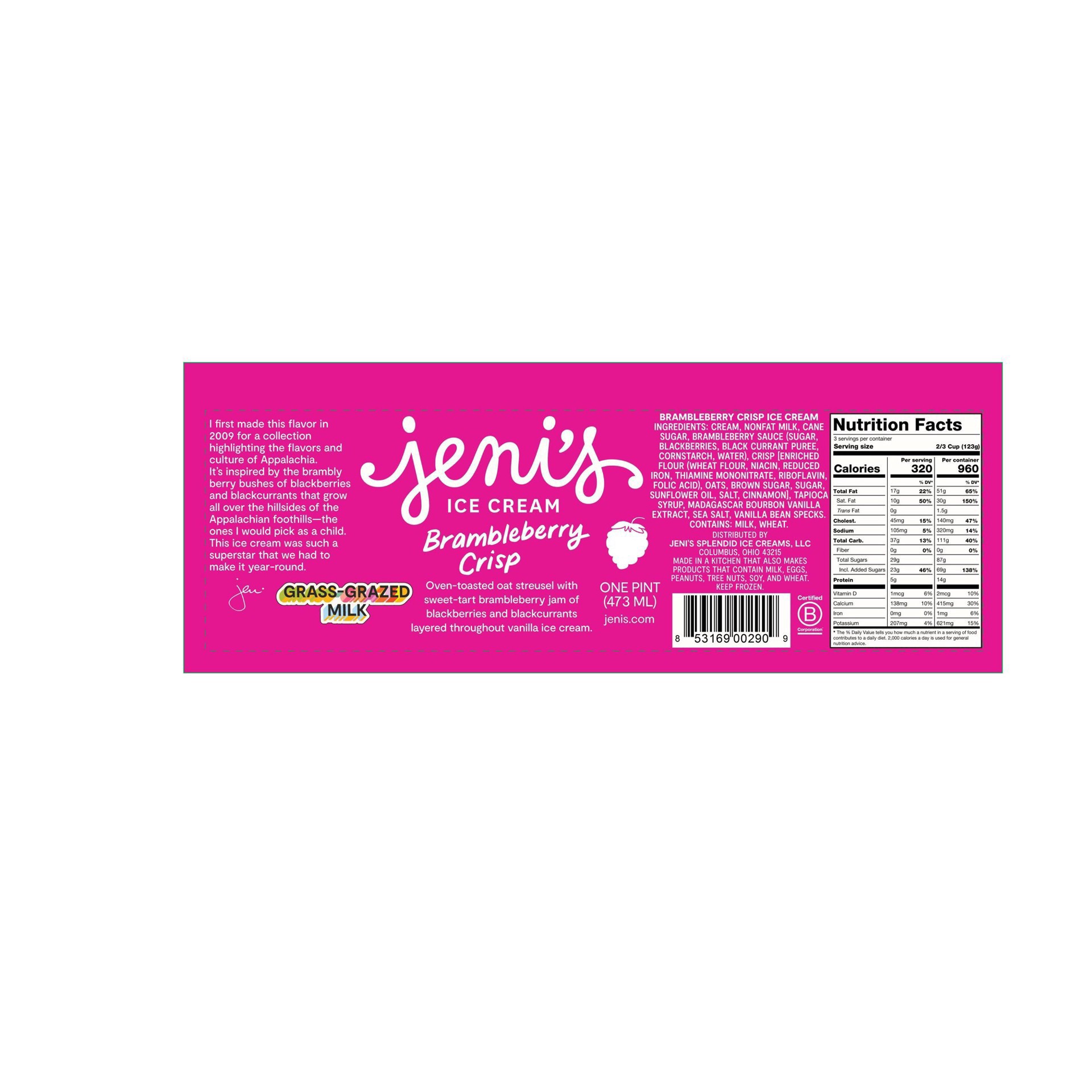 slide 66 of 68, Jeni's Brambleberry Crisp Ice Cream 1 pt, 1 pint
