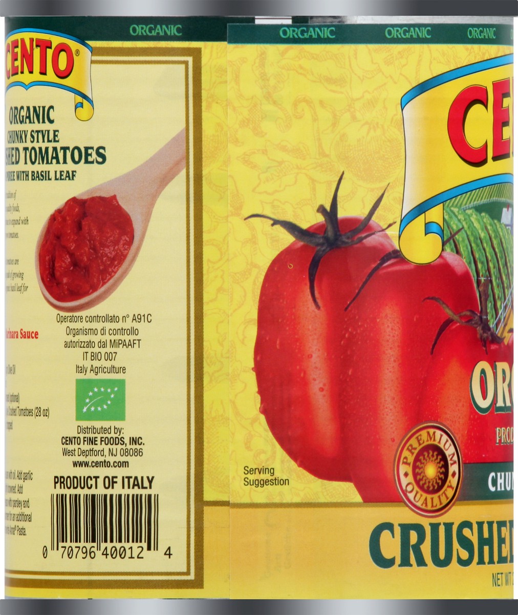 slide 2 of 11, Cento Organic Crushed Tomato - 28 Oz, 28 oz