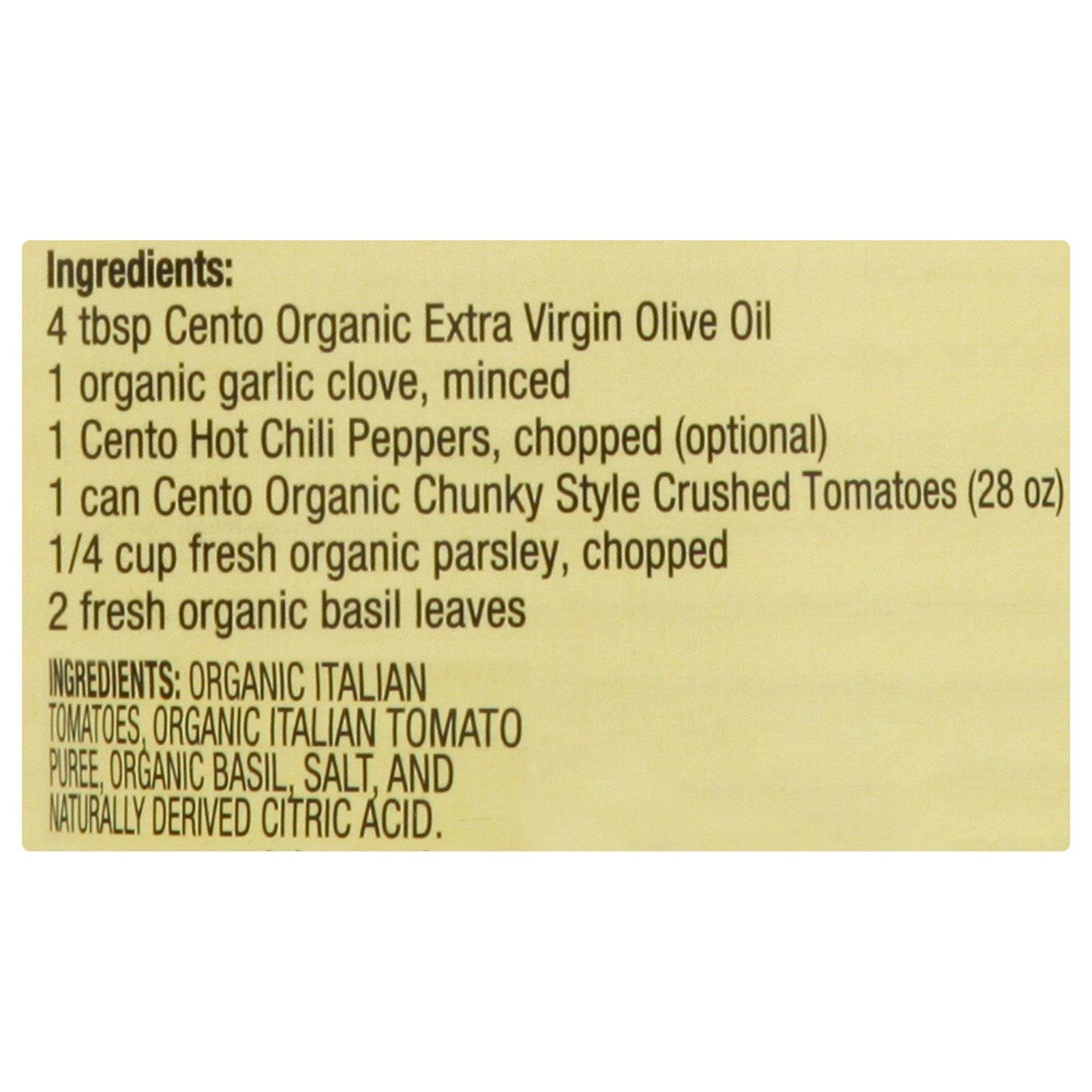 slide 8 of 11, Cento Organic Crushed Tomato - 28 Oz, 28 oz