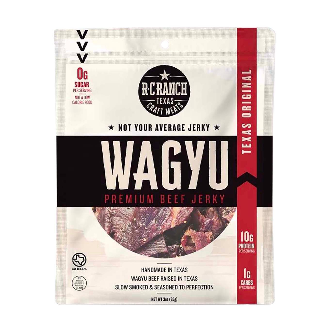 slide 1 of 1, R-C Ranch Texas Original Wagyu Beef Jerky, 3 oz