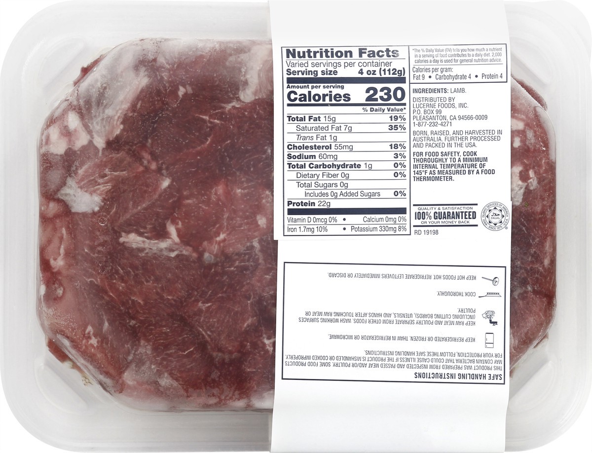 slide 2 of 10, Open Nature Lamb Stew Meat Boneless - 1 Lb, per lb