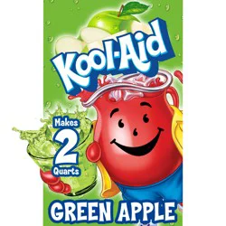 Kool-Aid Unsweetened Drink Mix, 1 Packet, for Flavorful Hydration and Shareable Refreshment, Green Apple, Good Source of Vitamin C, Caffeine Free, 0.22 oz
