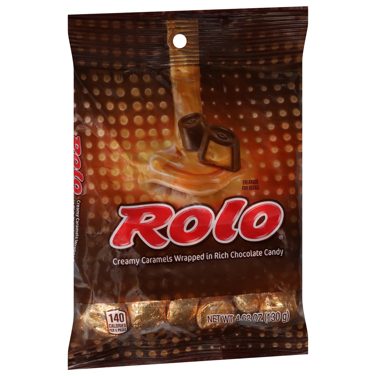 slide 2 of 9, Rolo Chewy Caramels In Milk Chocolate Miniatures (Bag), 4.62 oz