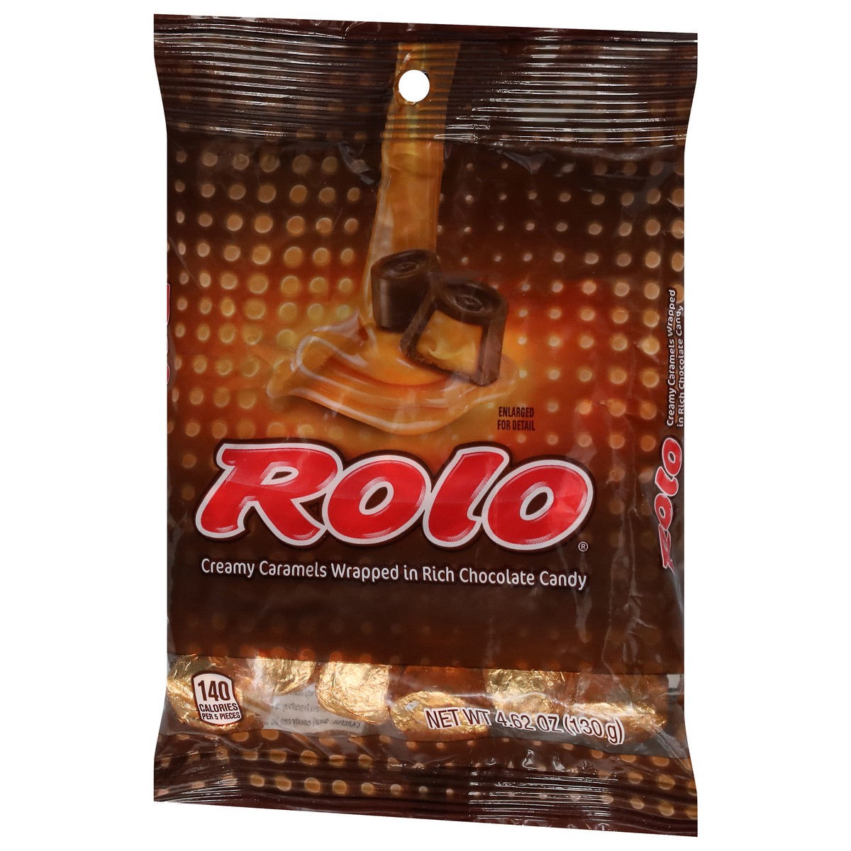 slide 3 of 9, Rolo Chewy Caramels In Milk Chocolate Miniatures (Bag), 4.62 oz