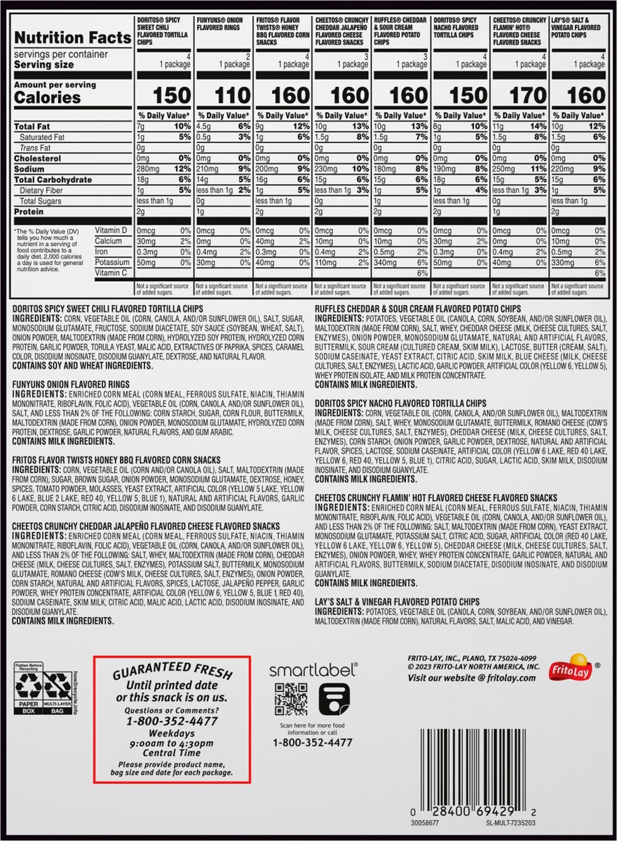 slide 3 of 9, Frito-Lay Bold Mix, Party Size, 28 ct