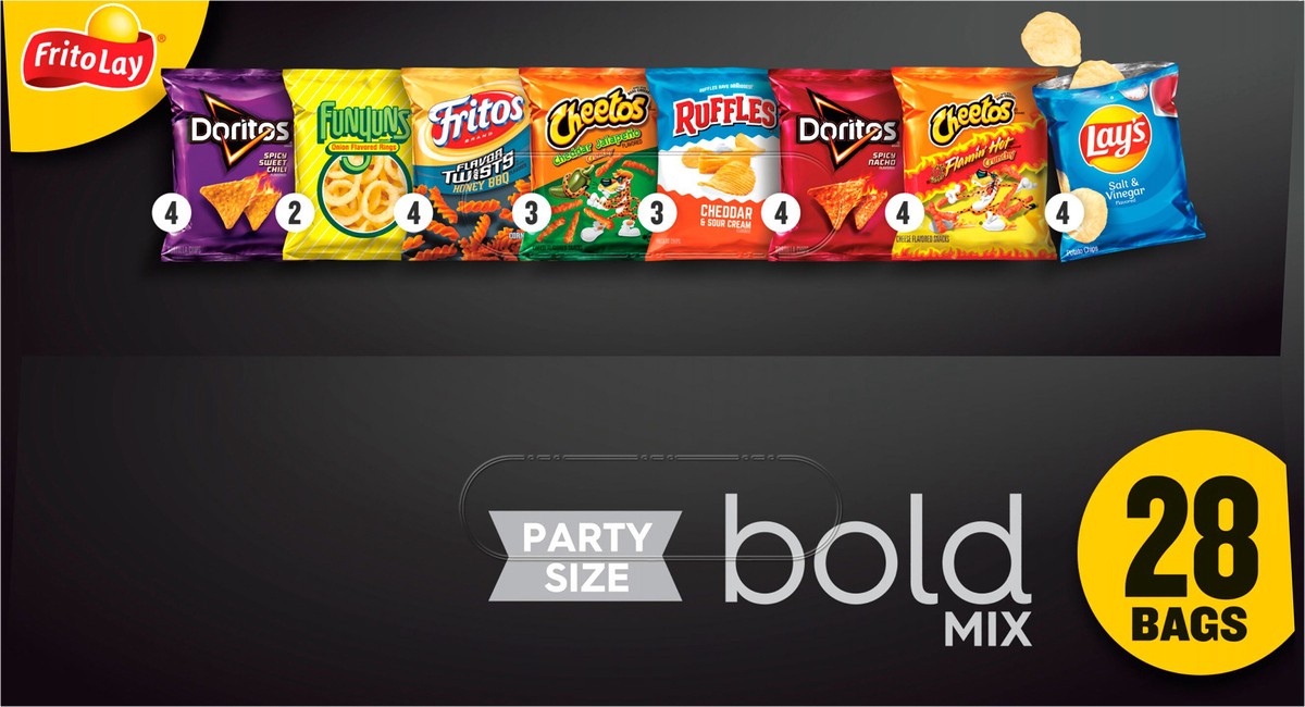 slide 5 of 9, Frito-Lay Bold Mix, Party Size, 28 ct