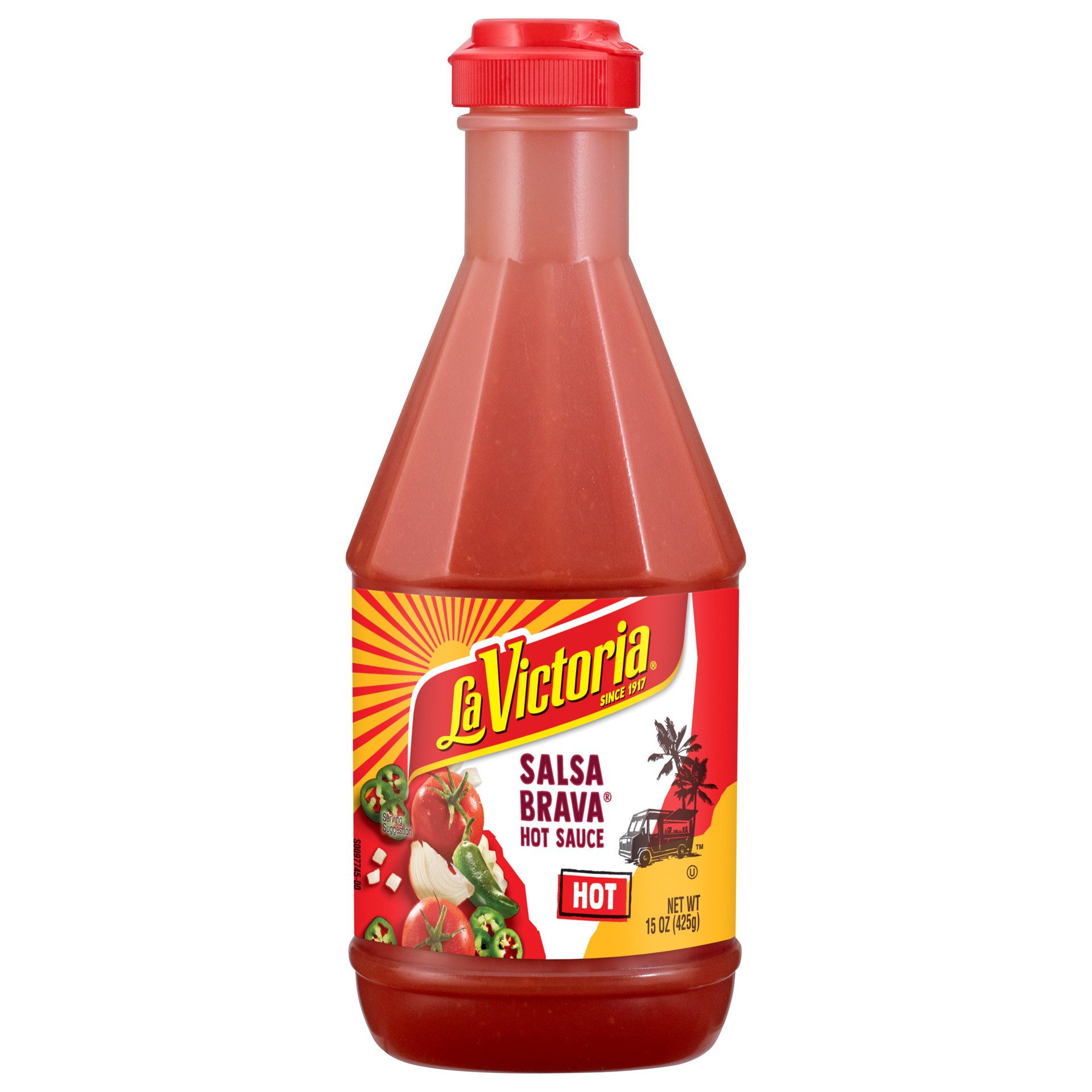 slide 1 of 3, LA VICTORIA SALSA BRAVA Hot Sauce, 15 oz