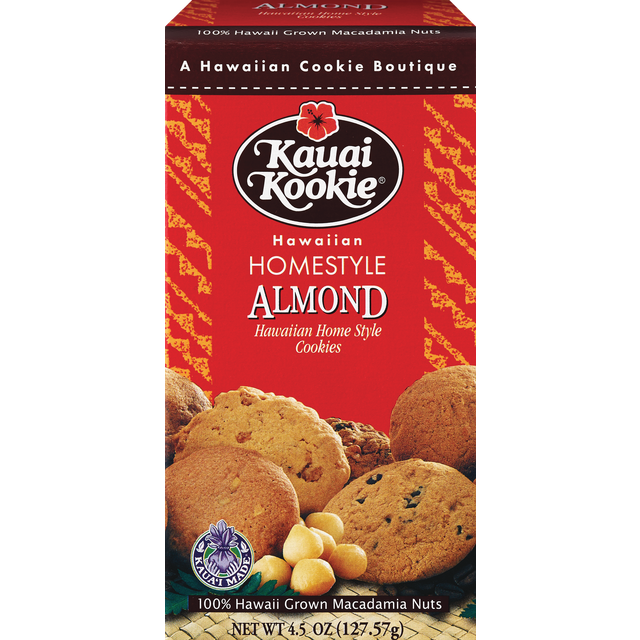 slide 1 of 1, Kauai Kookie Hawaiian Home Style Cookies Almond, 5 oz