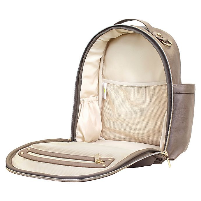 slide 5 of 6, Itzy Ritzy Mini Backpack Diaper Bag - Taupe, 1 ct