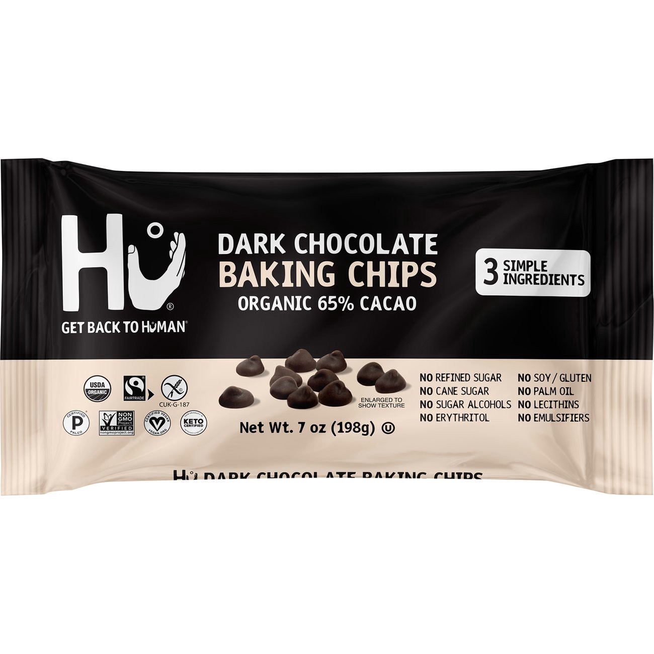 slide 1 of 1, Hu 65% Dark Chocolate Baking Chips 7oz, 7 oz