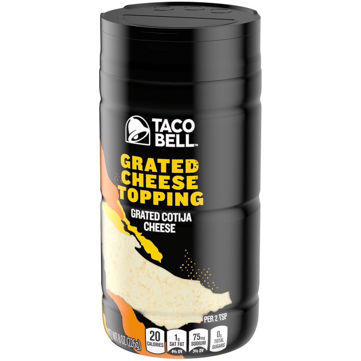 slide 14 of 14, Taco Bell Cotija Grated Cheese Topping, 8 oz Jar, 226 g