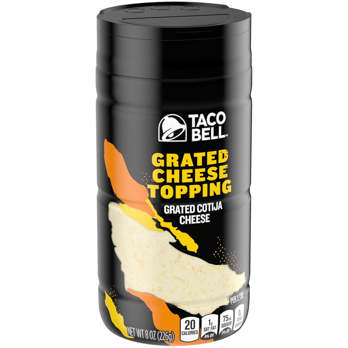 slide 4 of 14, Taco Bell Cotija Grated Cheese Topping, 8 oz Jar, 226 g