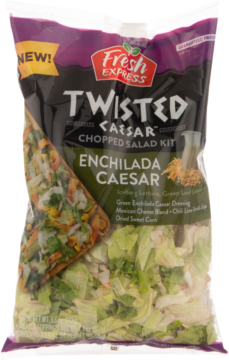 slide 13 of 13, Fresh Express Twisted Caesar Enchilada Caesar Salad Kit 9.6 oz, 9.60 oz