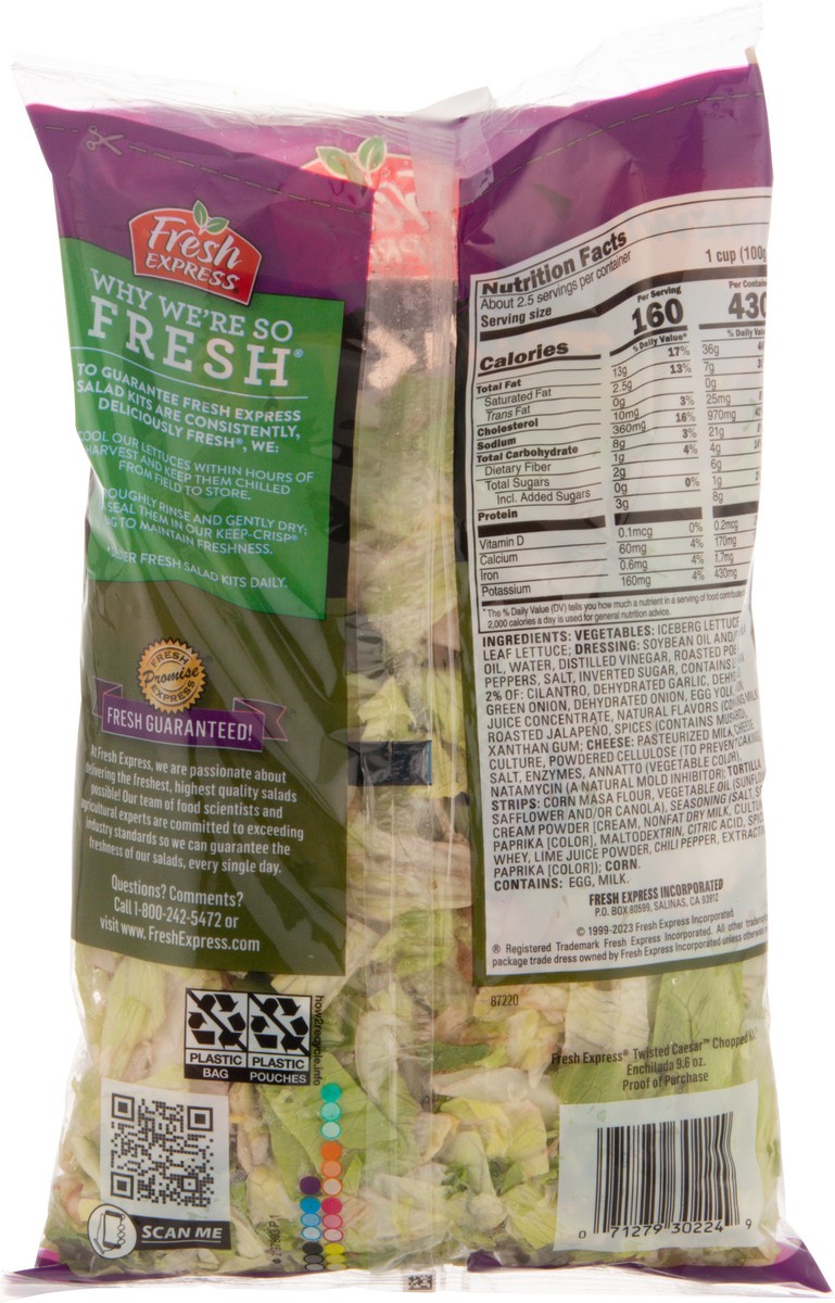 slide 3 of 13, Fresh Express Twisted Caesar Enchilada Caesar Salad Kit 9.6 oz, 9.60 oz