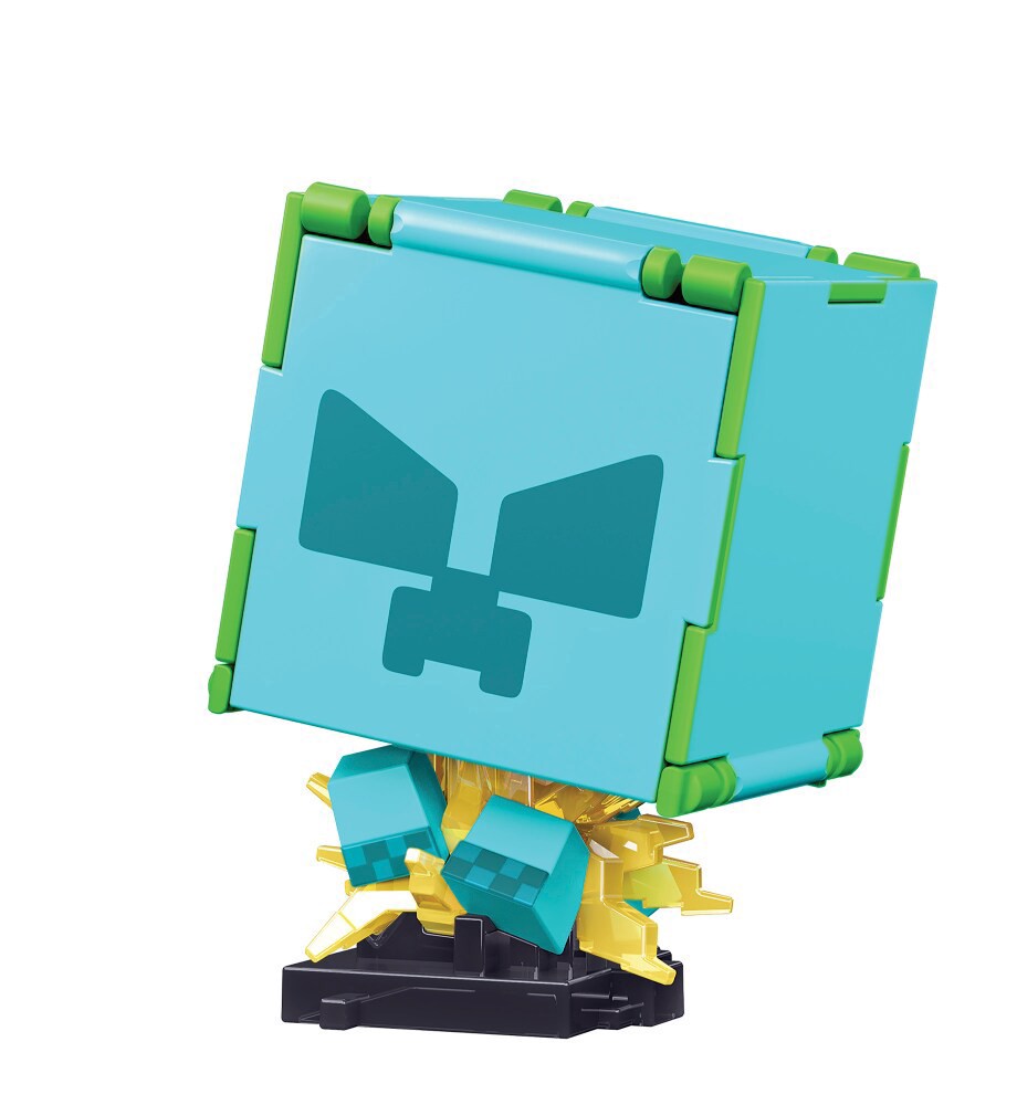 slide 3 of 6, Minecraft Flippin Figs Creeper Charged Creeper Action Figure, 1 ct