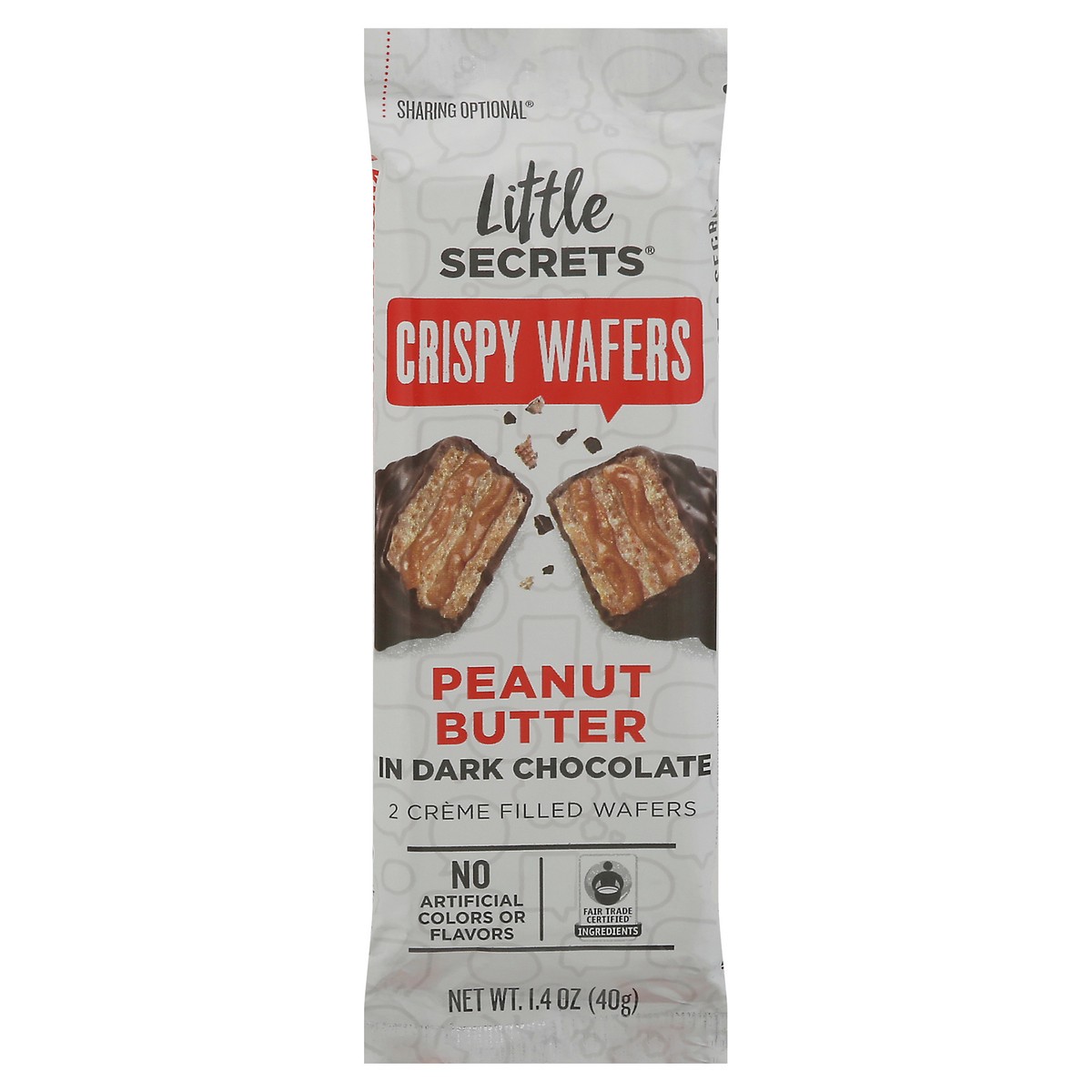 slide 1 of 9, Little Secrets Crispy Peanut Butter in Dark Chocolate Wafers 2 ea, 2 ct