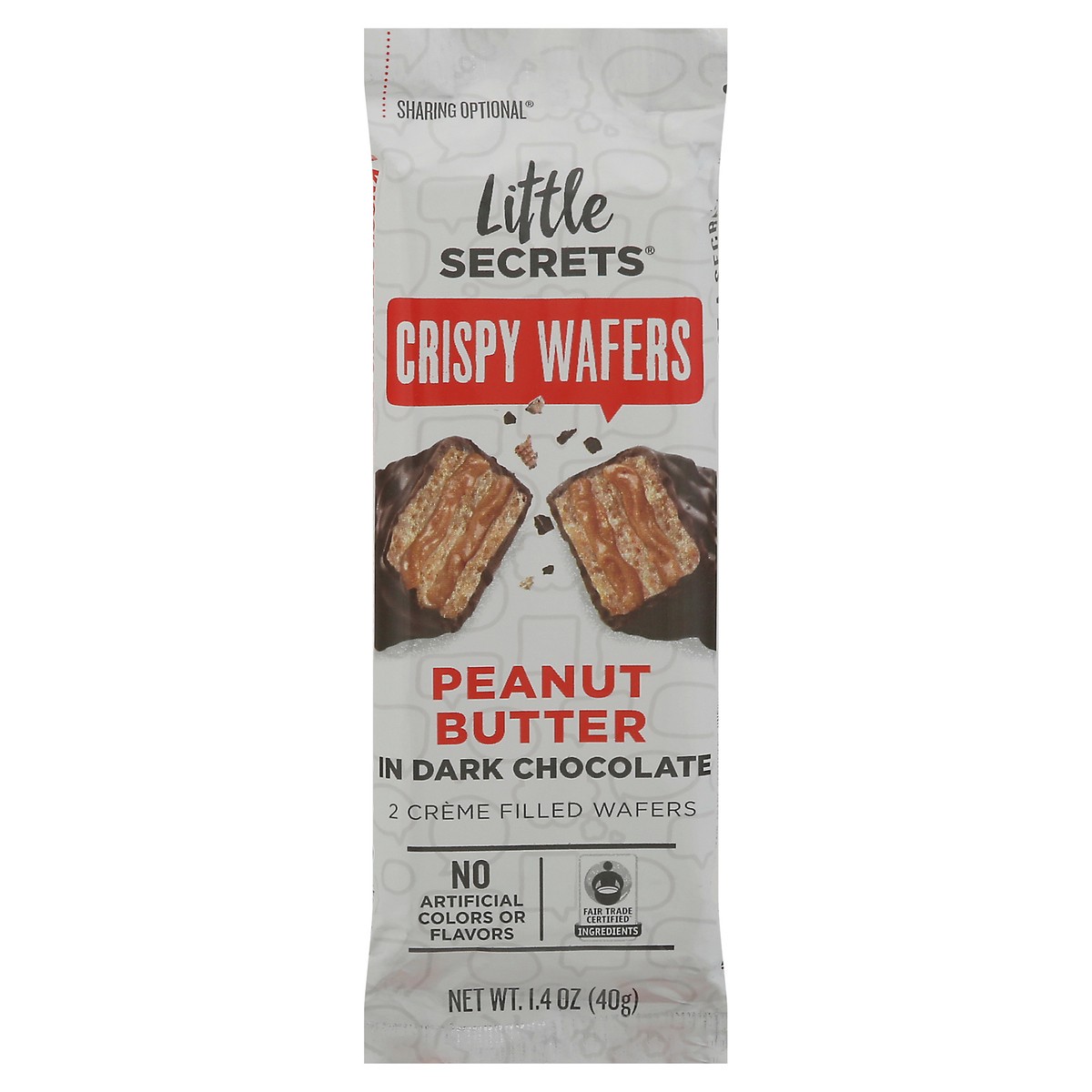 slide 1 of 9, Little Secrets Crispy Peanut Butter in Dark Chocolate Wafers 2 ea, 1.4 oz