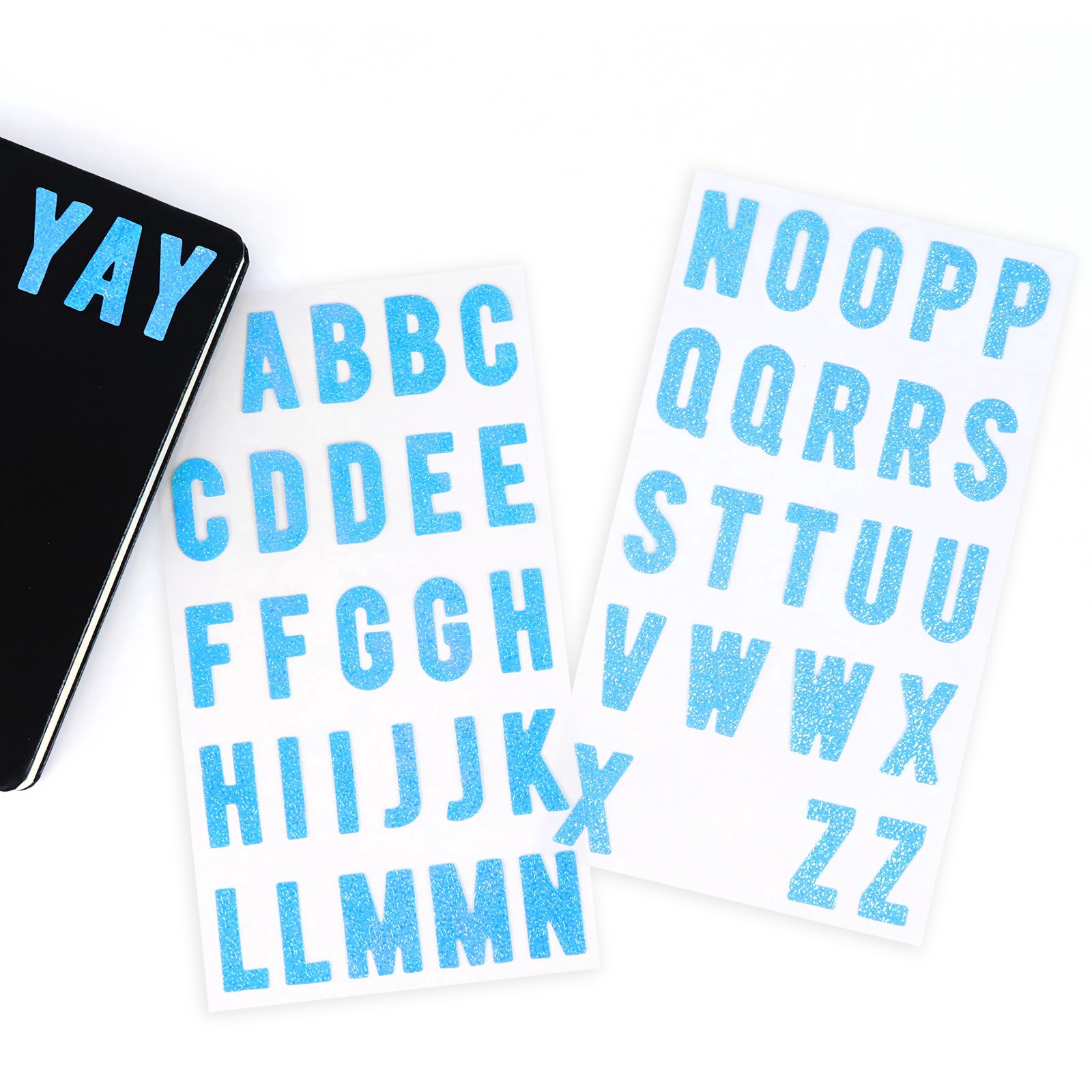 slide 3 of 5, Iridescent Blue Alphabet Stickers By Recollections, 1 in