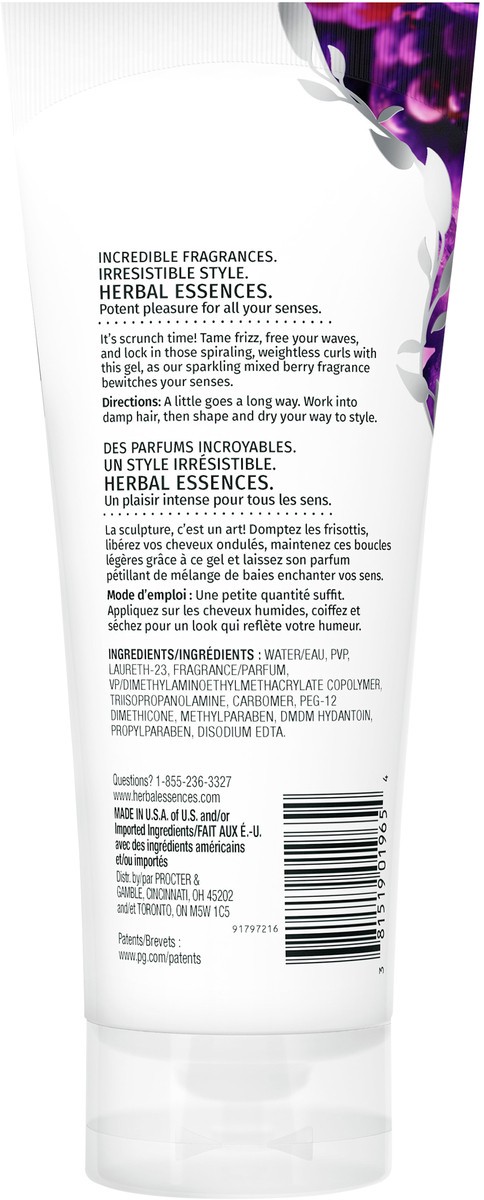 slide 2 of 3, Herbal Essences Totally Twisted Curl-Scrunching Gel with Berry Essences, 6 oz, 6 oz