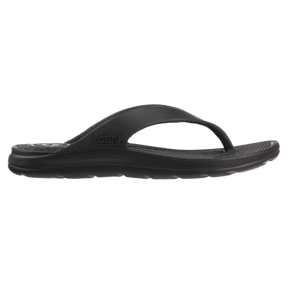 slide 2 of 5, totes Mens Sol Bounce Ara Thong Sandals - Black, 1 ct