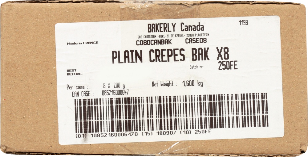 slide 1 of 1, bakerly Crepes Plain Butter, 8 ct; 75 oz