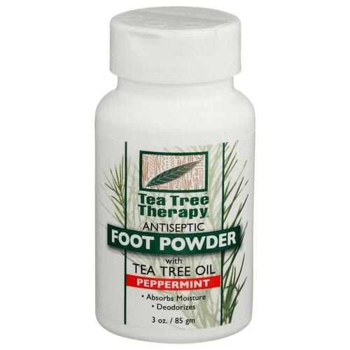 slide 1 of 1, Tea Tree Therapy Peppermint Tea Tree Foot Powder, 3 oz