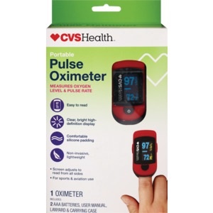slide 1 of 1, CVS Health Portable Pulse Oximeter, 1 ct