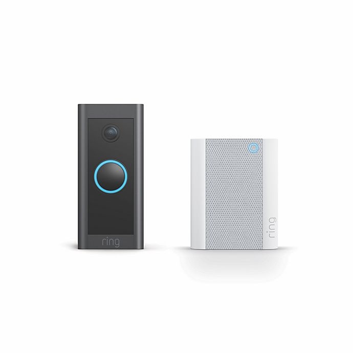 slide 1 of 6, Ring Video Doorbell and Chime Bundle - Black/White, 1 ct