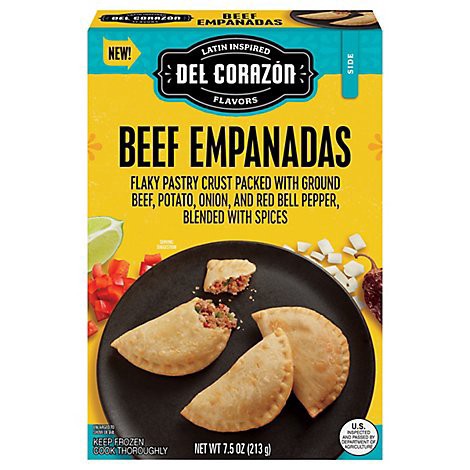 slide 1 of 1, Del Corazon Beef Empanadas - 7.5 Oz, 7.5 oz