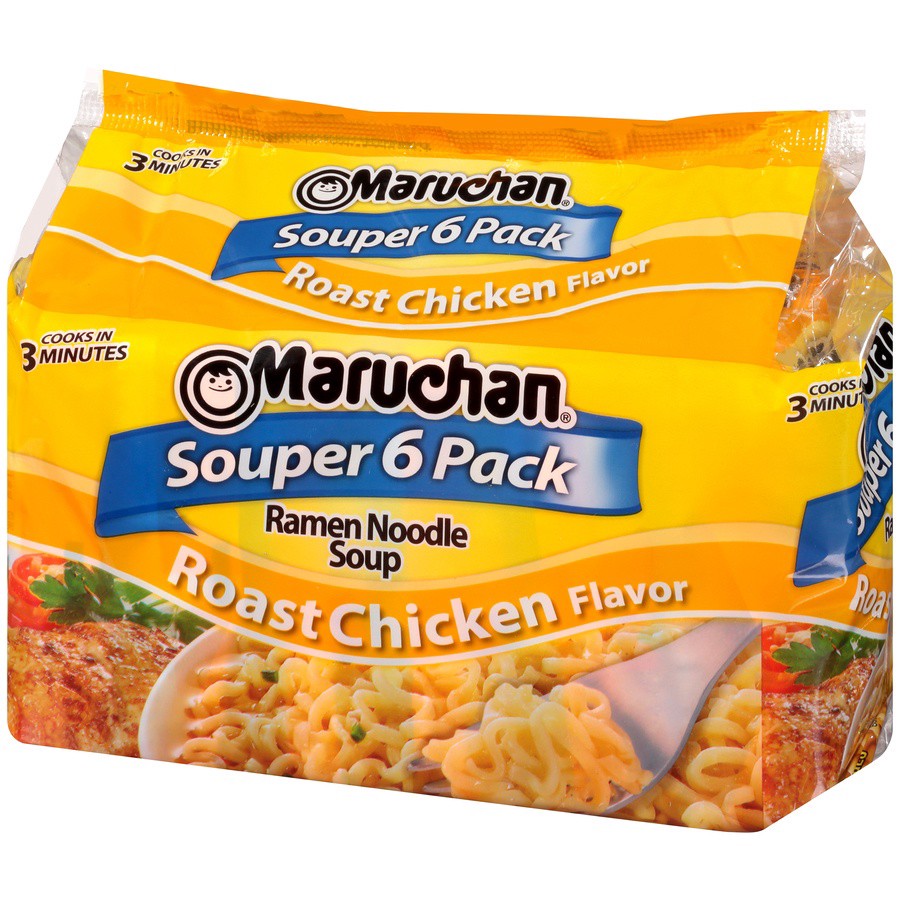 slide 7 of 8, Maruchan Roast Chicken Flavor Ramen Noodle Soup, 6 ct; 3 oz