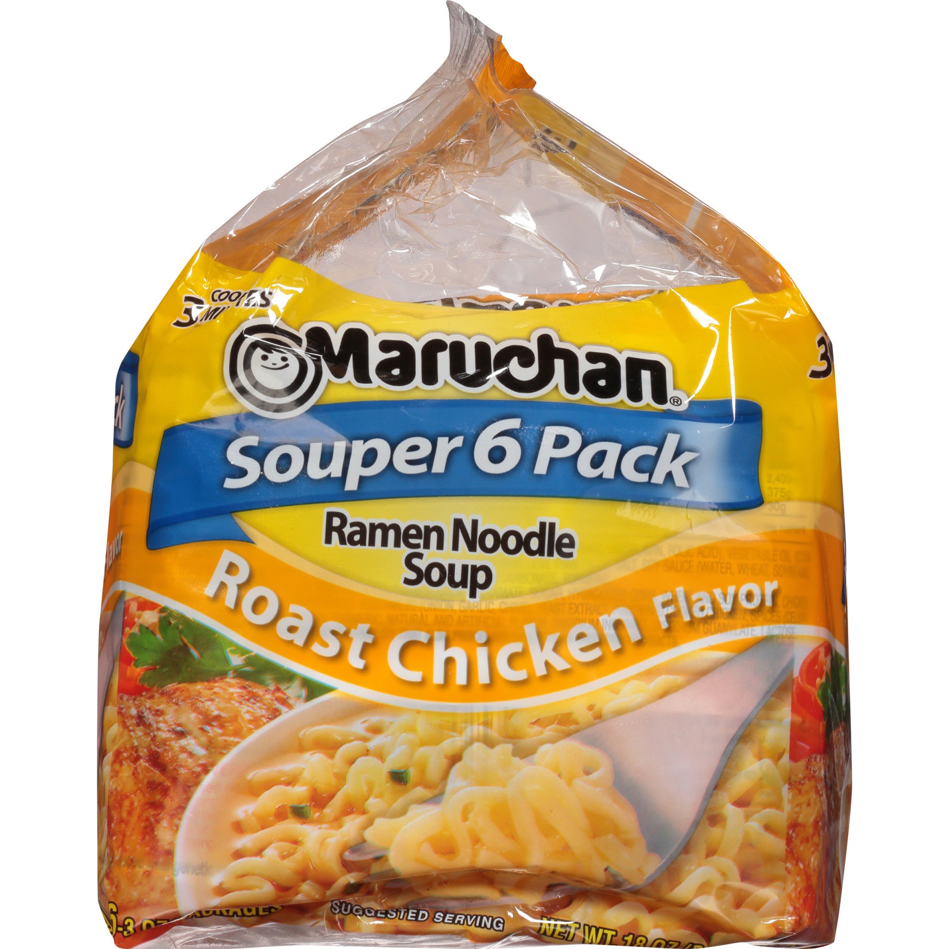 slide 6 of 8, Maruchan Roast Chicken Flavor Ramen Noodle Soup, 6 ct; 3 oz