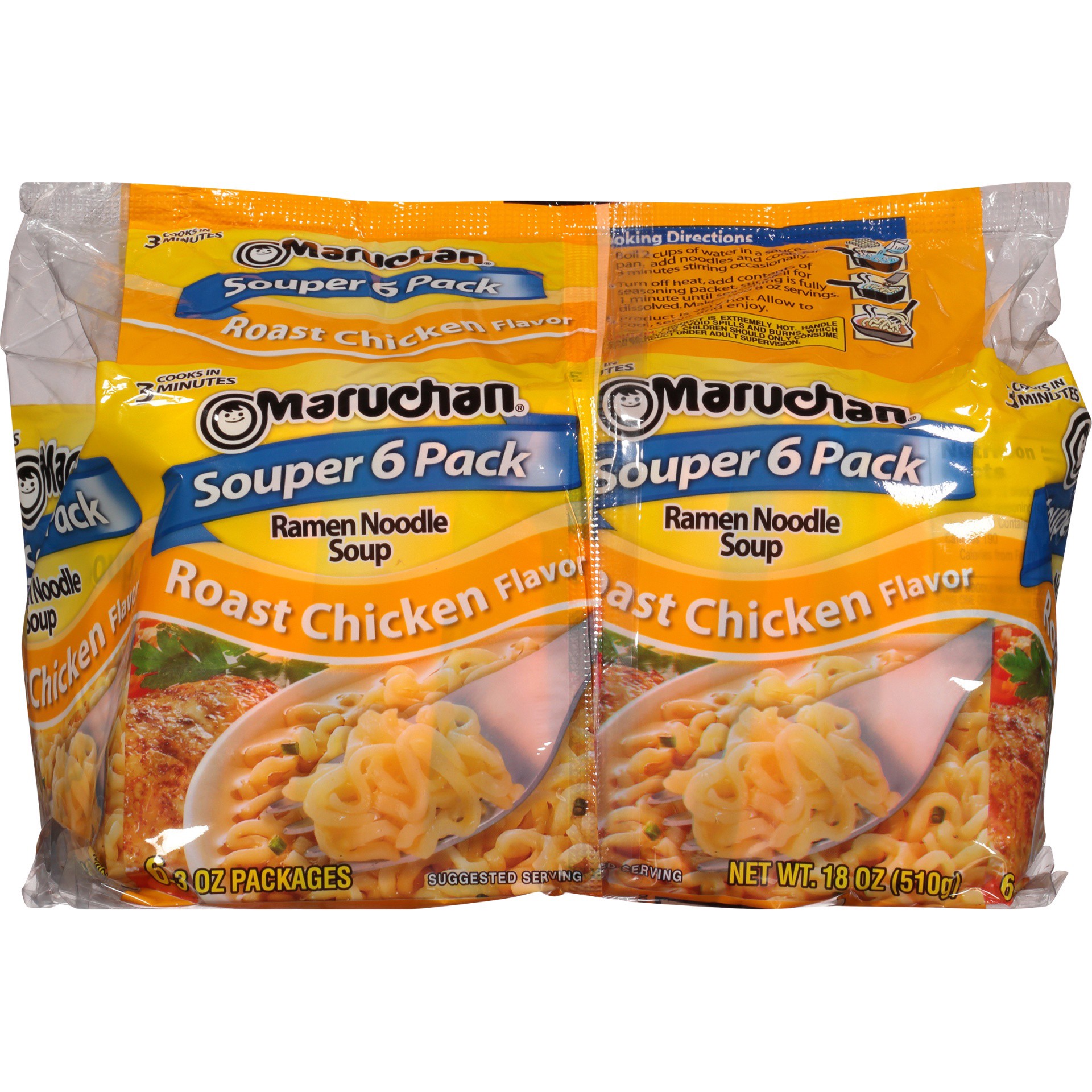 slide 2 of 8, Maruchan Roast Chicken Flavor Ramen Noodle Soup, 6 ct; 3 oz